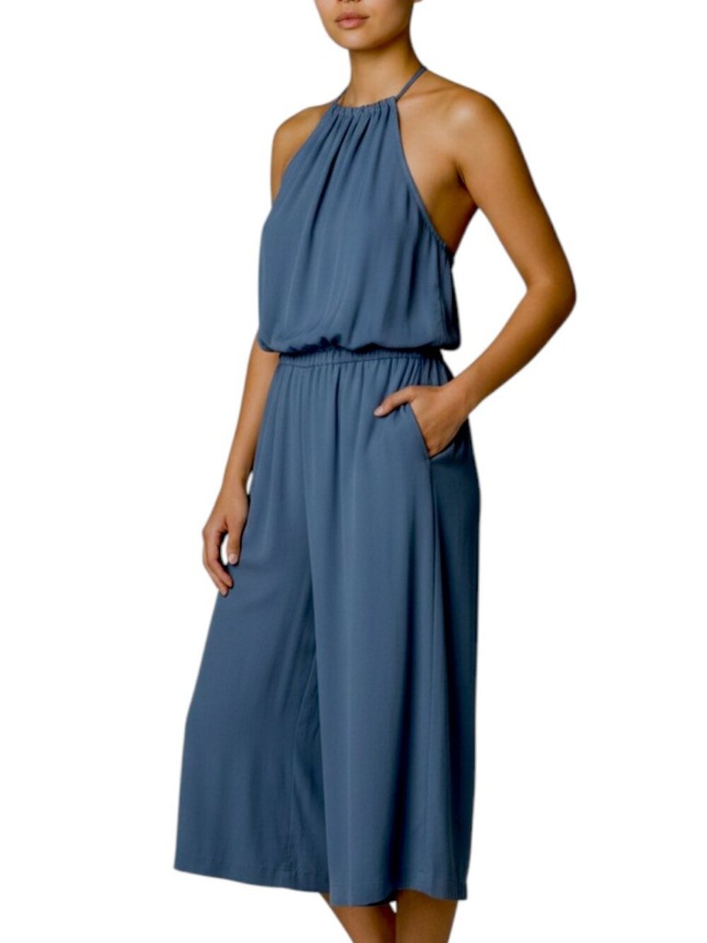 Bella Dahl 100% Tencel Blue Playsuit Women's Size M